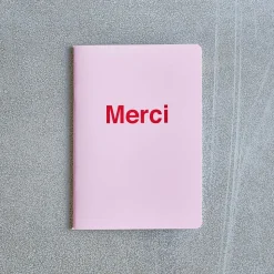 Carnet Merci - Rose Pâle et Rouge