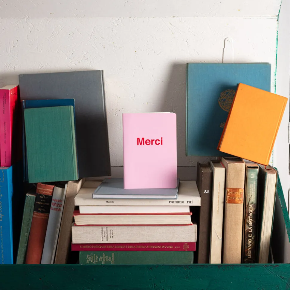 Carnet Merci - Rose Pâle et Rouge