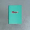 Carnet Merci - Turquoise et Rouge