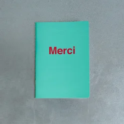 Carnet Merci - Turquoise et Rouge