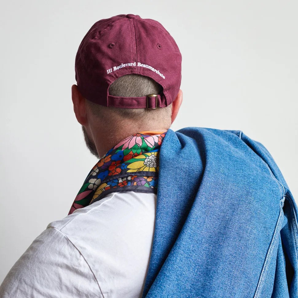 Casquette unisexe brodée Non Merci - Bordeaux