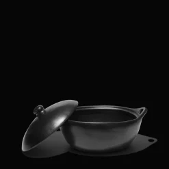 Casserole ovale en argile - Noir