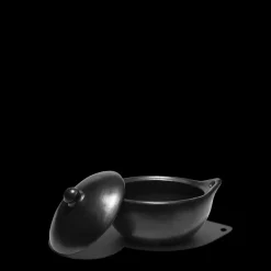 Casserole ovale en argile - Noir