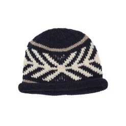 câbleami - Bonnet en laine à motifs - Bleu marine