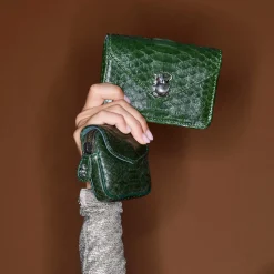 Claris Virot - Porte Carte Python Alex - Vert