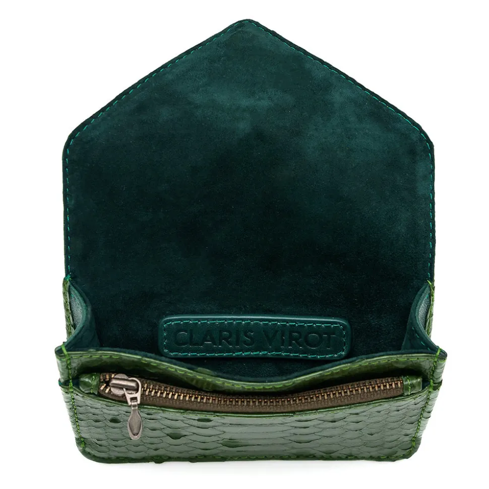Claris Virot - Porte Carte Python Alex - Vert