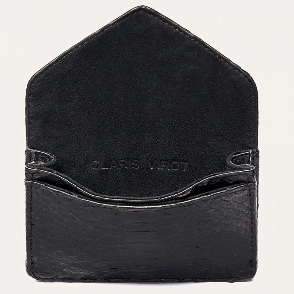Claris Virot - Porte Carte Python Alex - Noir