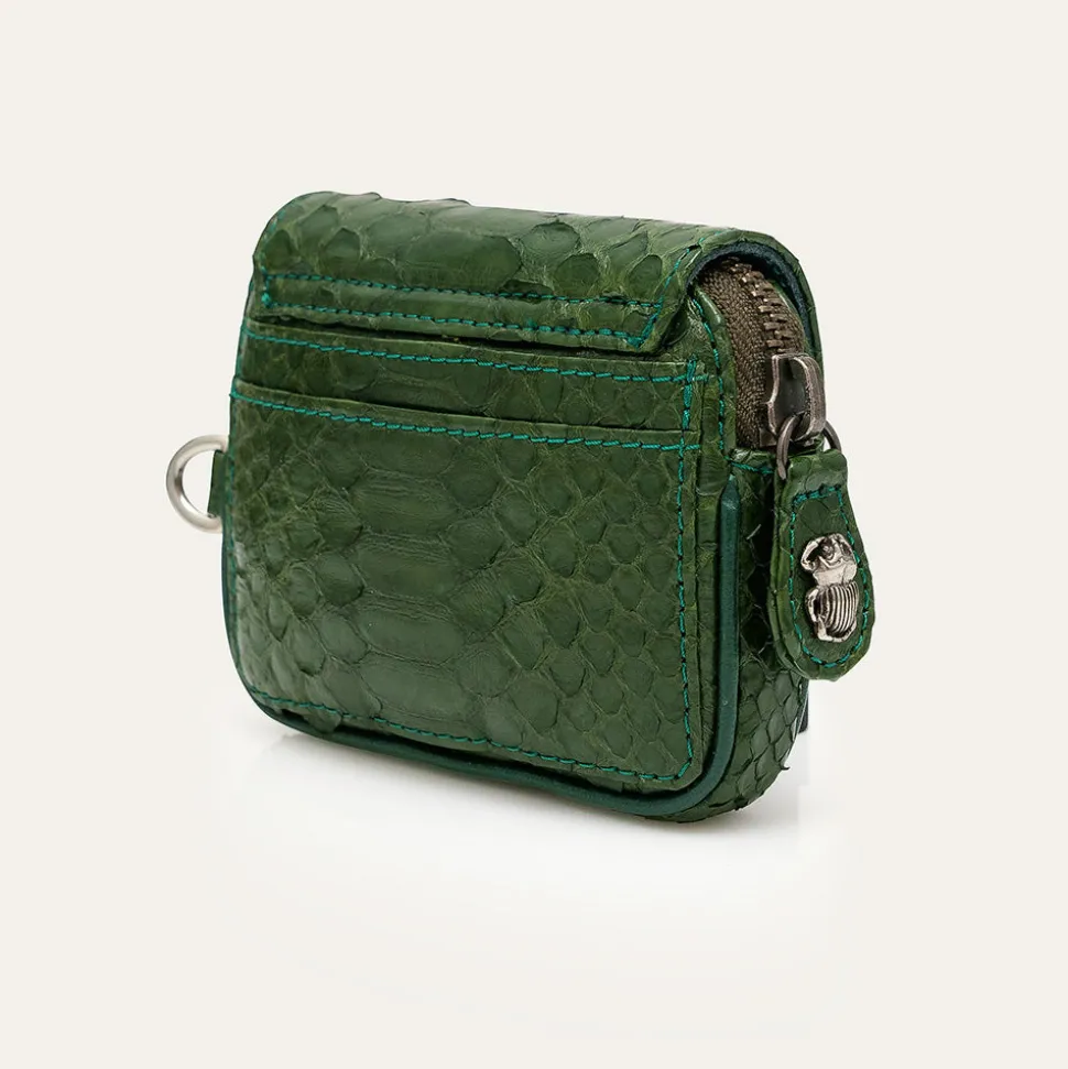 Claris Virot - Porte Monnaie Karl - Vert Python
