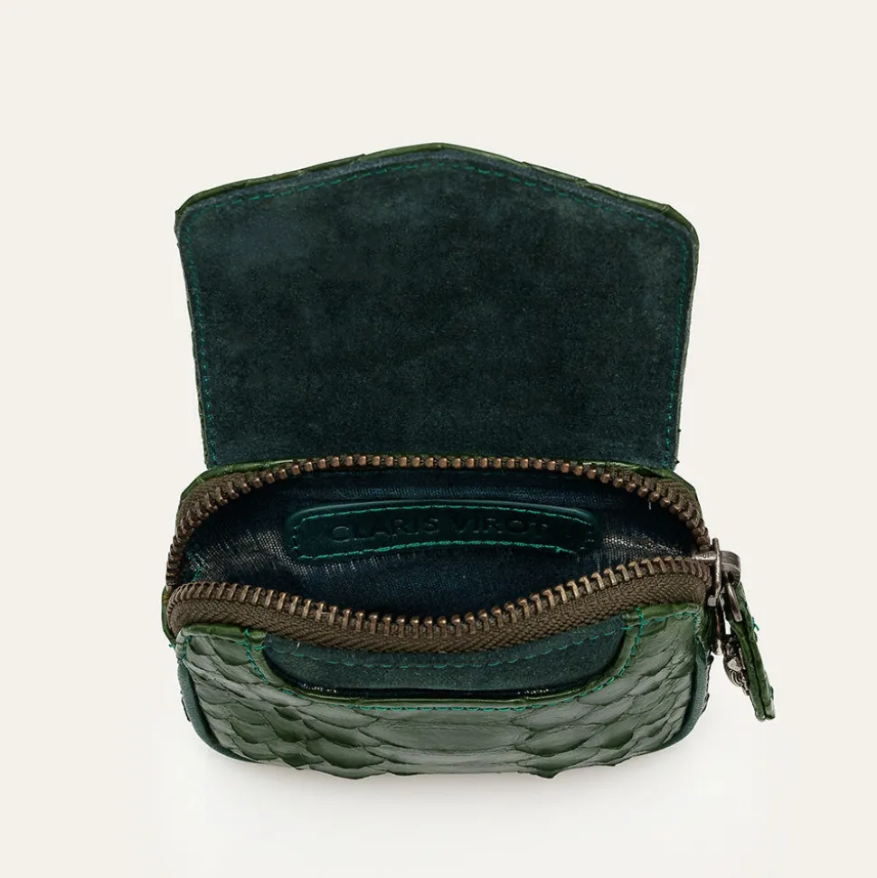 Claris Virot - Porte Monnaie Karl - Vert Python