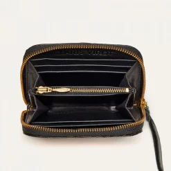 Claris Virot - Portefeuille Mini Bob Pyhton- Noir