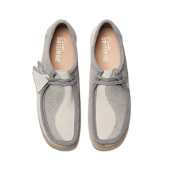 Clarks - Wallabee - Gris/Blanc