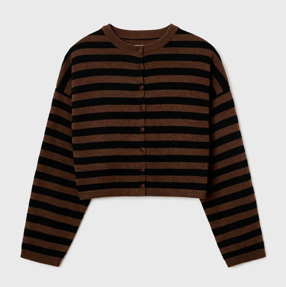 Cordera - Cardigan Rayé - Marron
