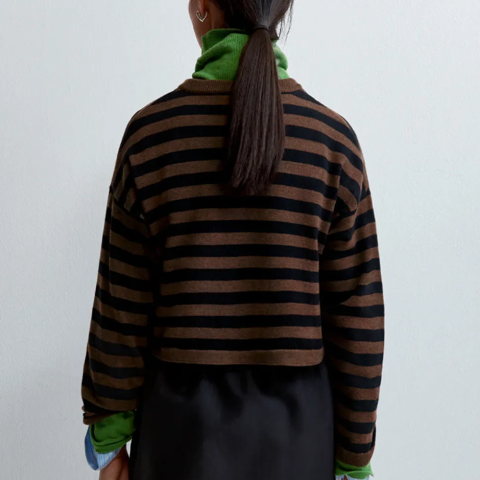 Cordera - Cardigan Rayé - Marron