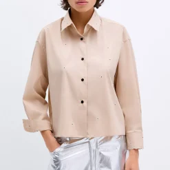 Cordera - Chemise Broderie - Beige