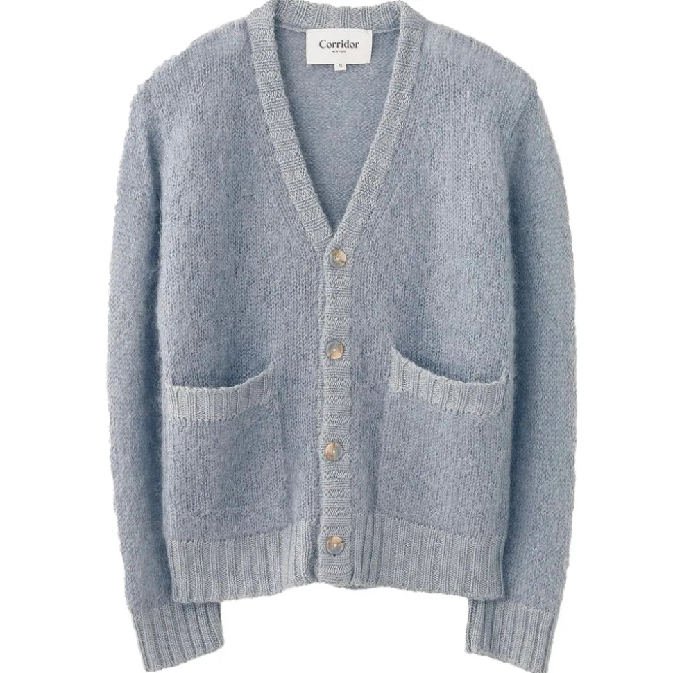 Corridor - Cardigan Mohair - Bleu
