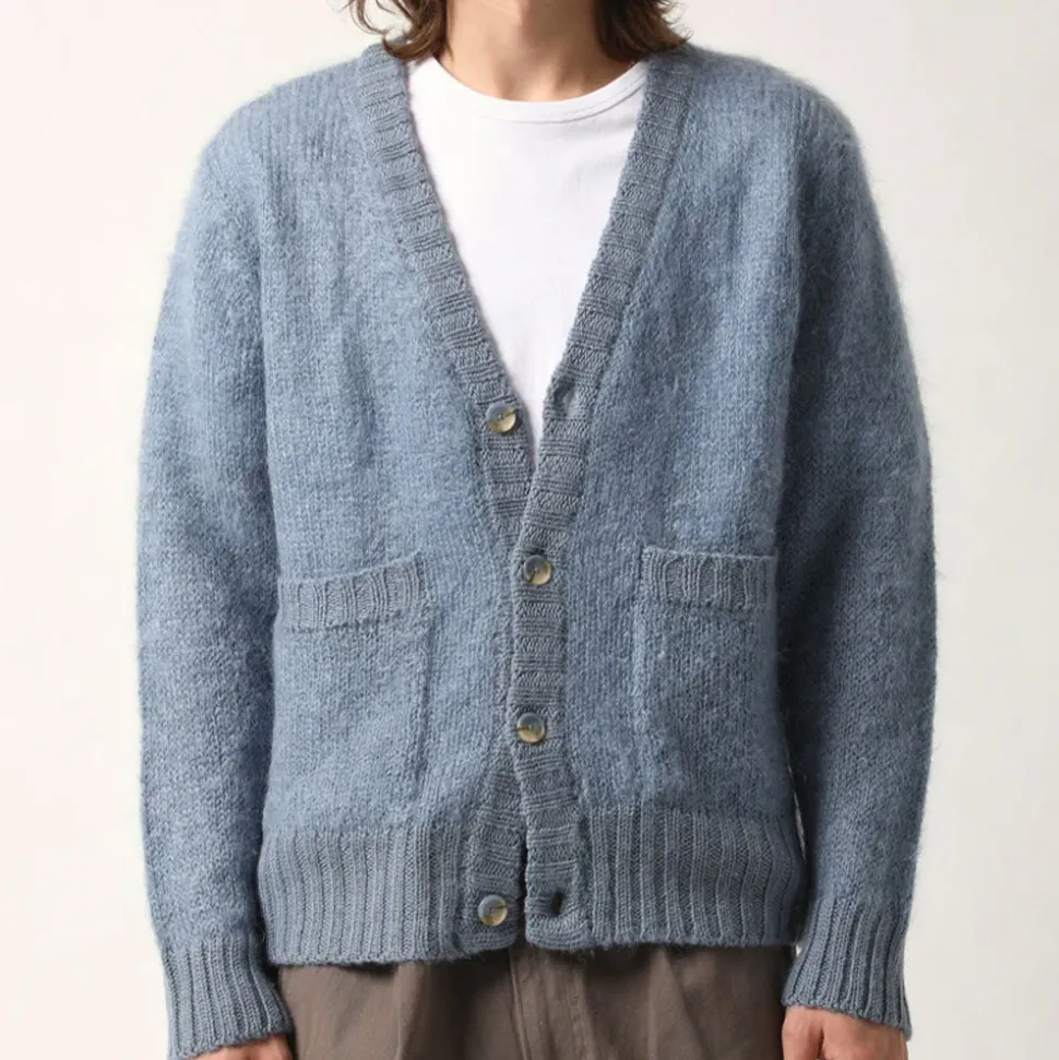 Corridor - Cardigan Mohair - Bleu