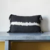 Coussin en coton Tami - Tye Dye Noir