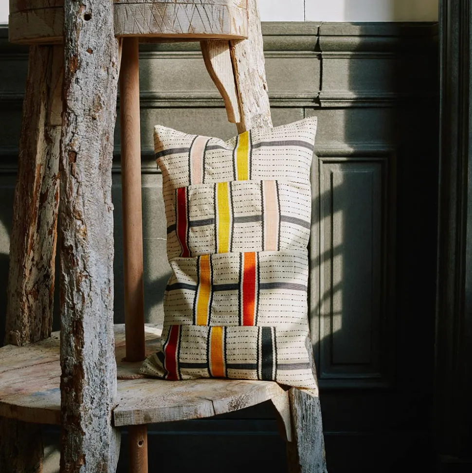 Coussin Kente tissé - Gingembre