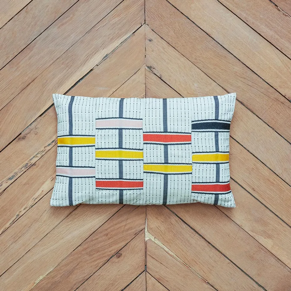 Coussin Kente tissé - Gingembre