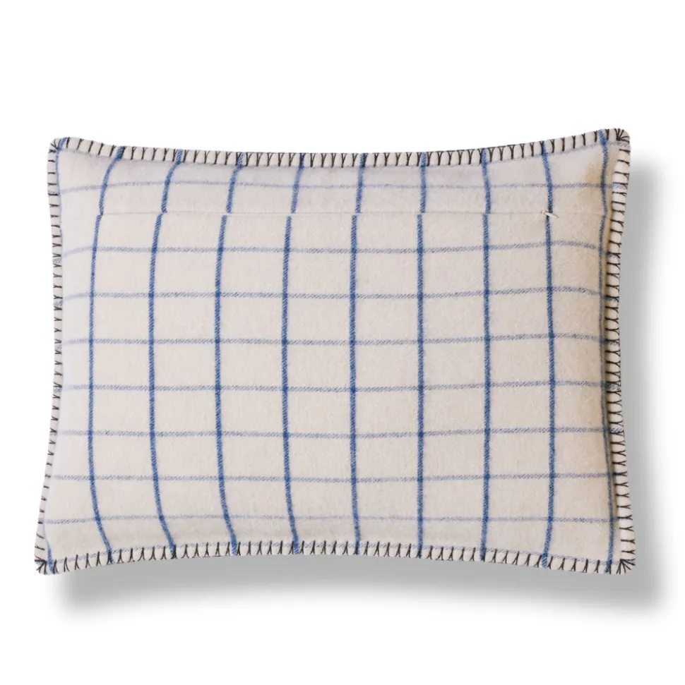 Coussin Merci - Carreaux Bleu Shibori