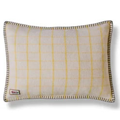 Coussin Merci - Carreaux Jaune Asahi