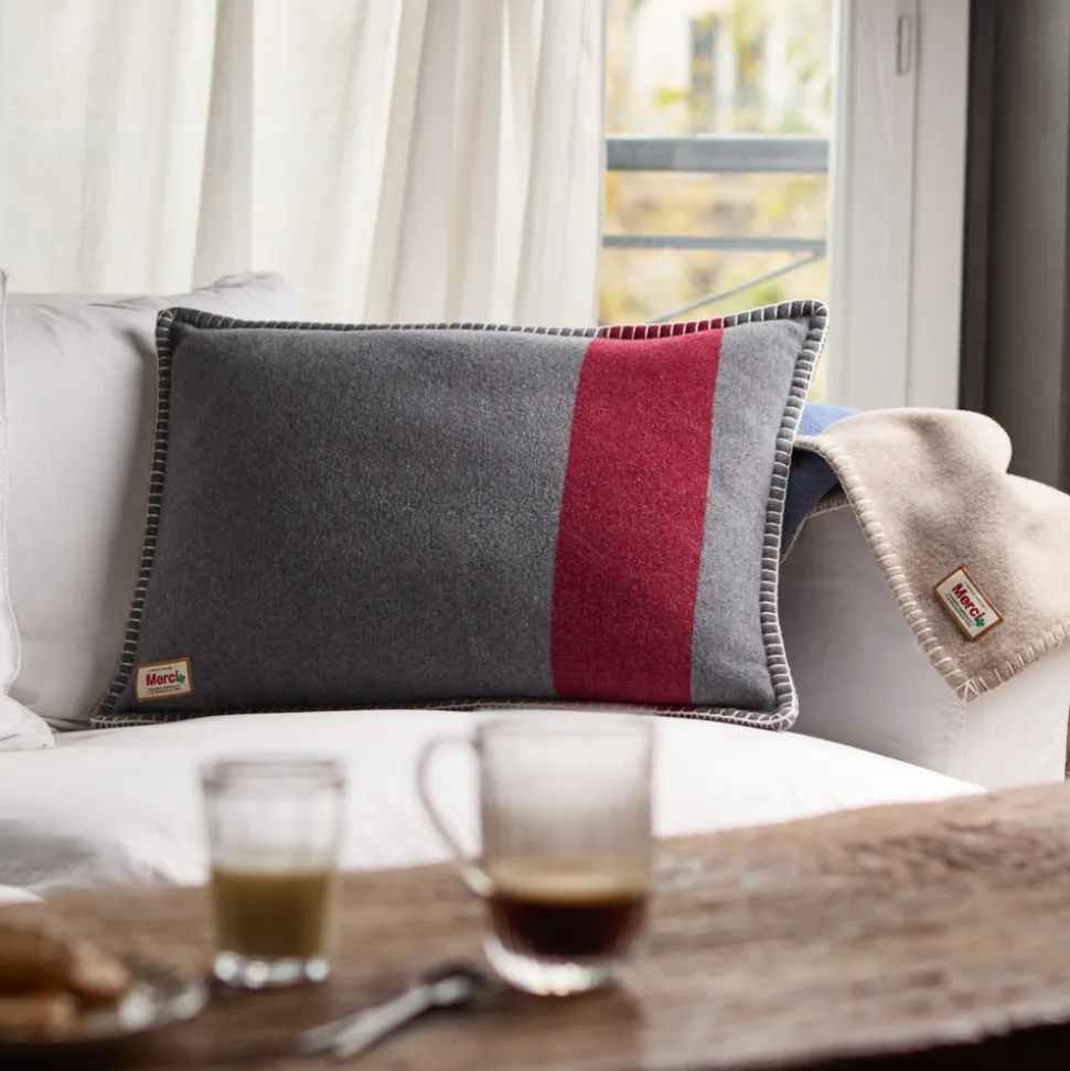 Coussin Merci - Gris