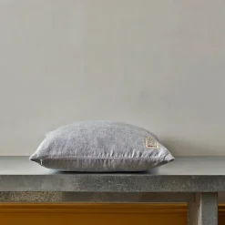 Coussin épais en lin - Chambray Bleu