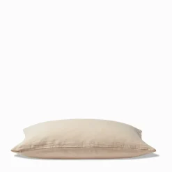 Coussin épais en lin - Chambray Jaune