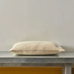 Coussin épais en lin - Chambray Jaune