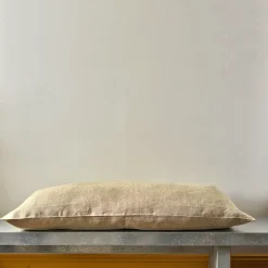 Coussin épais en lin - Chambray Olive