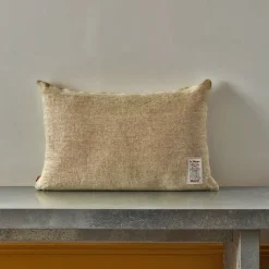 Coussin épais en lin - Chambray Olive