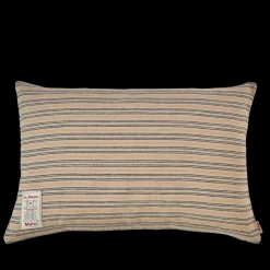 Coussin épais en lin - Rayures Matelas Bleu & Jaune Asahi