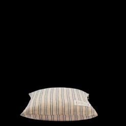 Coussin épais en lin - Rayures Matelas Bleu & Jaune Asahi