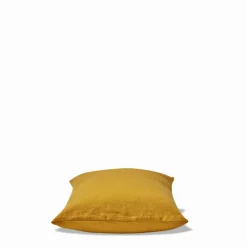 Coussin épais en lin - Uni Olive