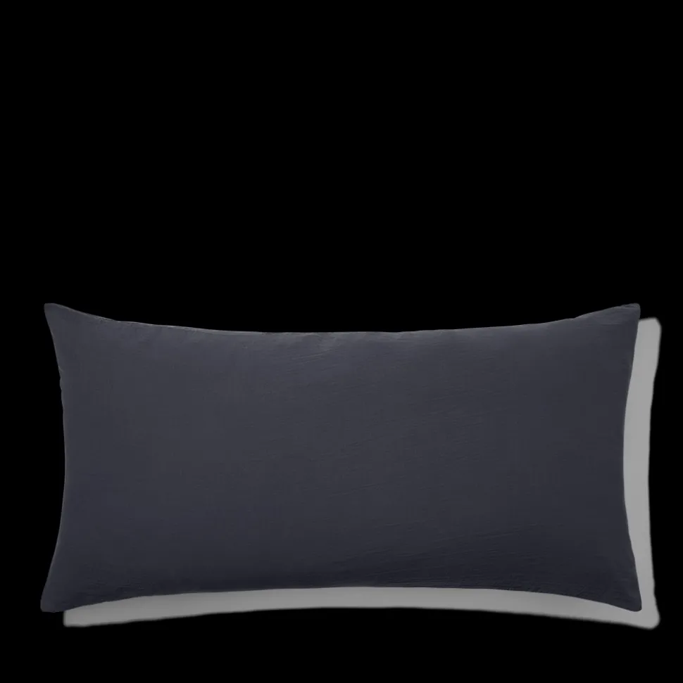 Coussin rectangle en gaze de coton - Gris Fusain