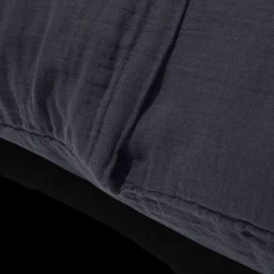Coussin rectangle en gaze de coton - Gris Fusain