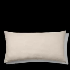 Coussin rectangle en gaze de coton - Beige Quai de Seine