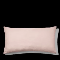 Coussin rectangle en gaze de coton - Rose de Bagatelle