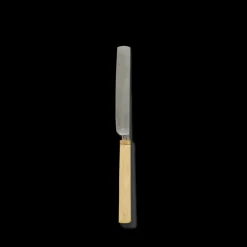 Couteau carré avec manche en buis - Marron Clair