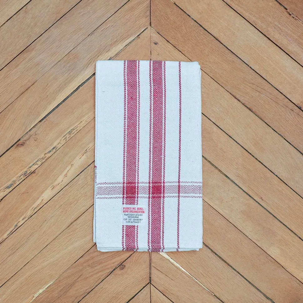 Couverture en coton - Naturel Rouge