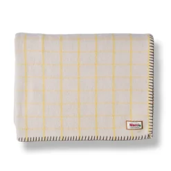 Couverture Merci - Carreaux Jaune Asahi