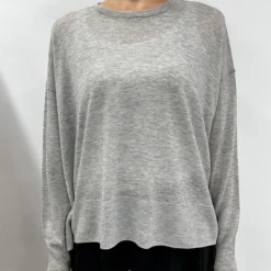 CT Plage - Pull Fin - Gris Clair