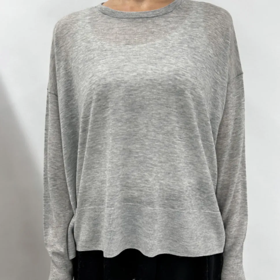 CT Plage - Pull Fin - Gris Clair