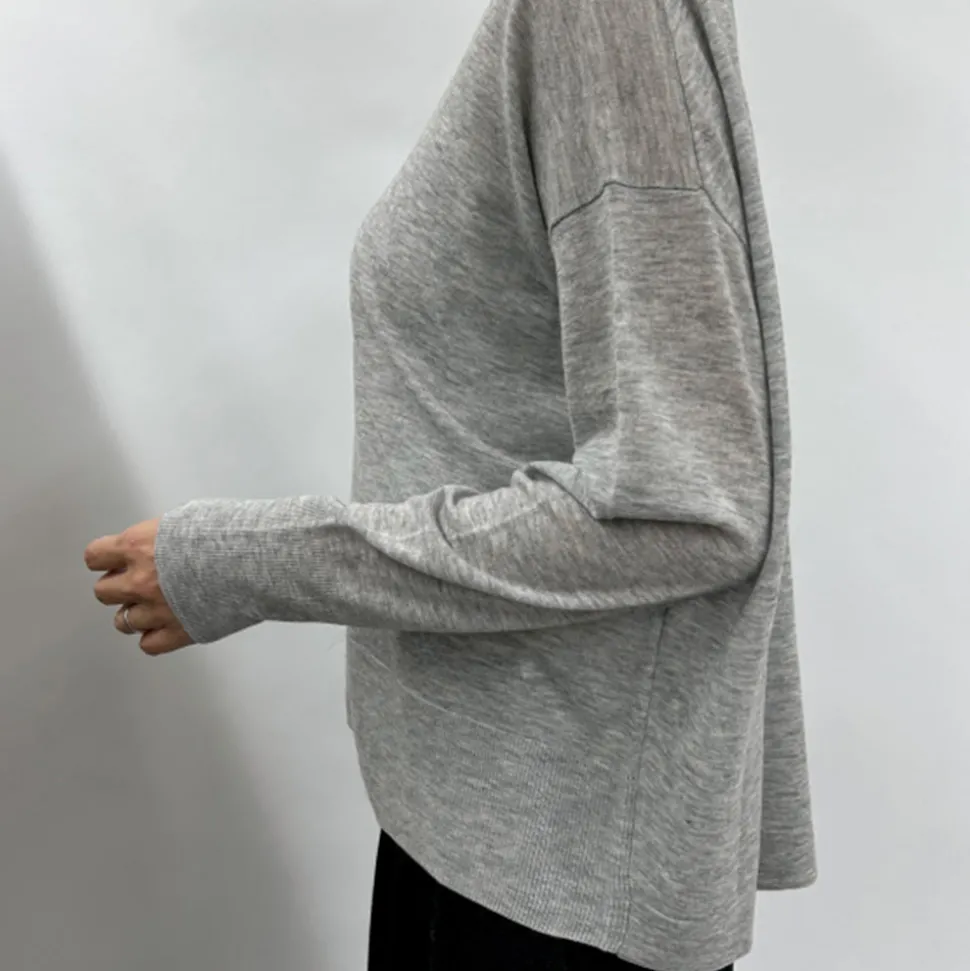 CT Plage - Pull Fin - Gris Clair
