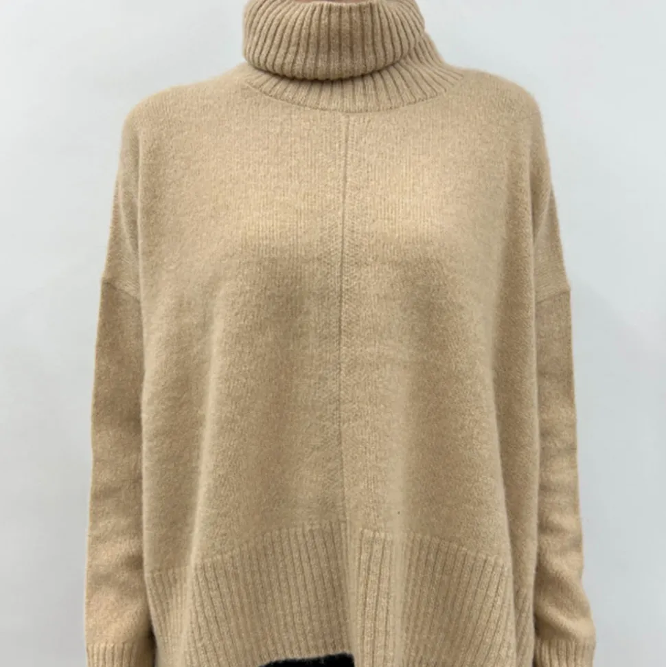 C.T.plage - Col roulé - Beige