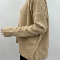 C.T.plage - Col roulé - Beige
