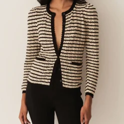 Dôen - Cardigan Therese - Beige rayé