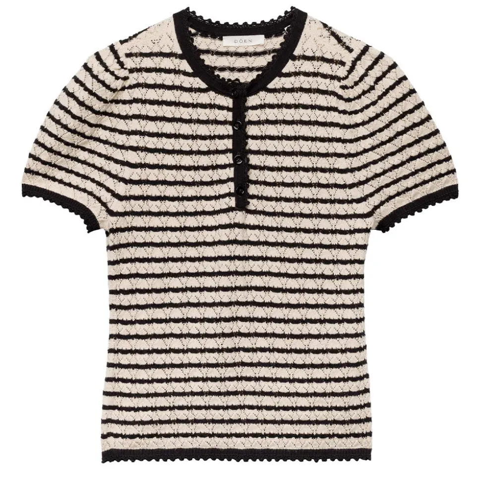 Dôen - T-shirt Brandie - Beige rayé
