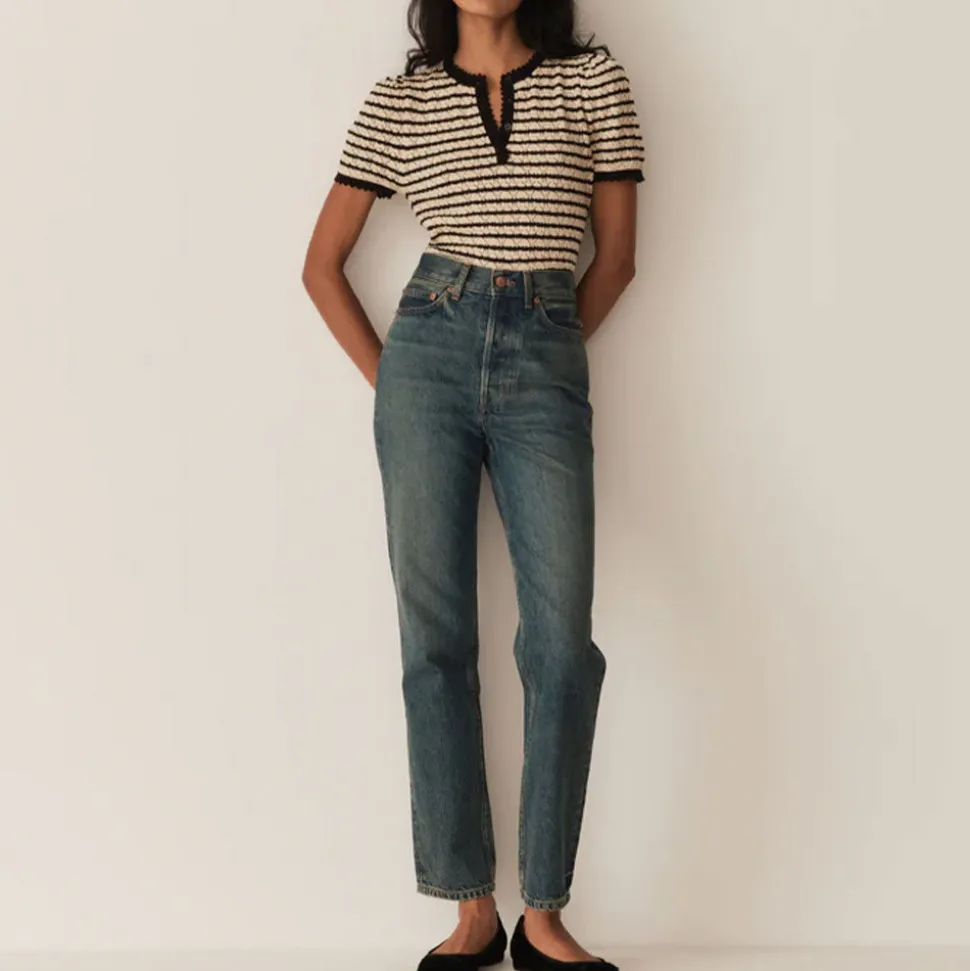 Dôen - T-shirt Brandie - Beige rayé