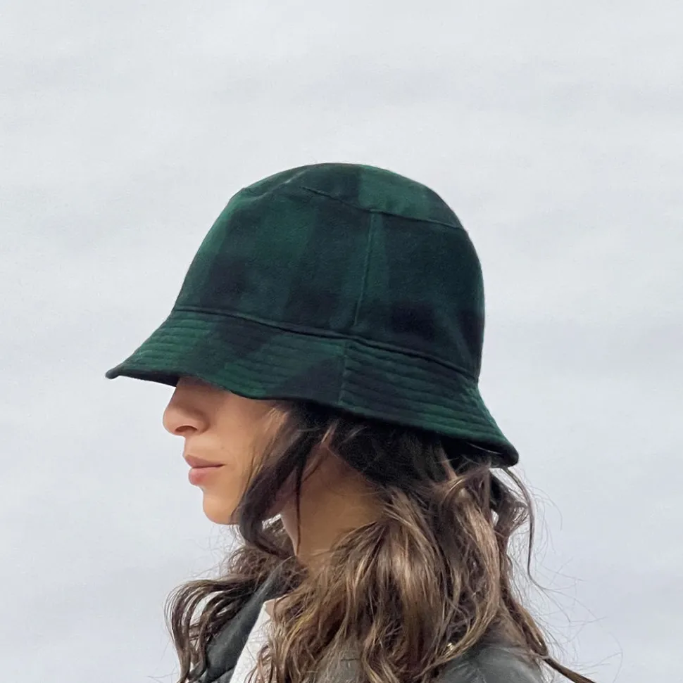 Destin - Chapeau Réversible Anglais - Vert/Noir